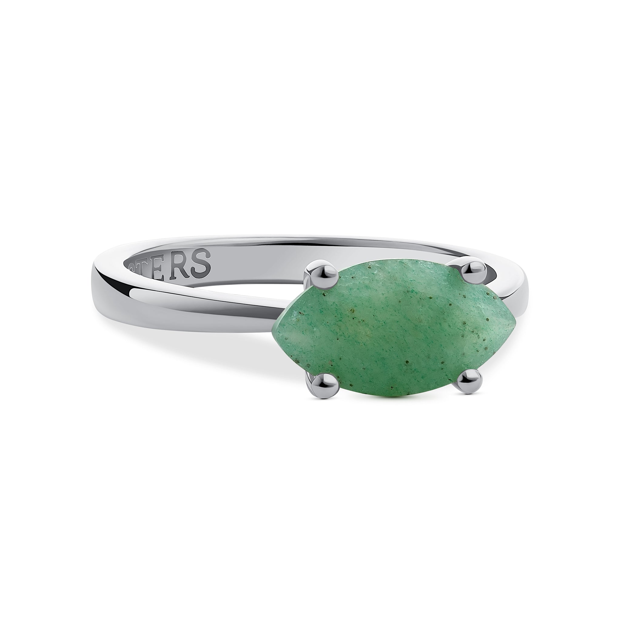 Marquise Aventurine Ring – 18k Gold Plated